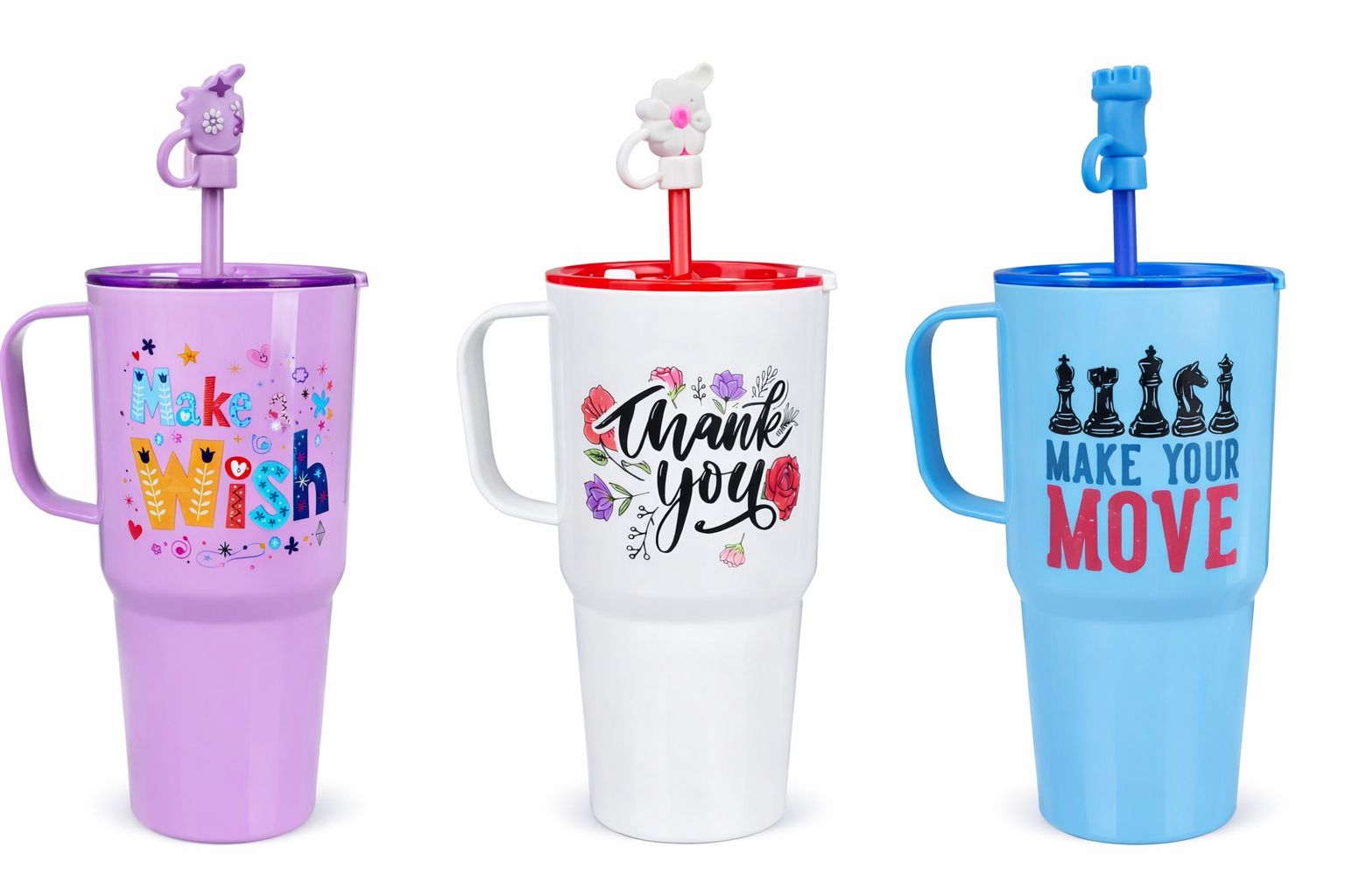 Sip & Drink Kids Tumbler with Straw & Handle