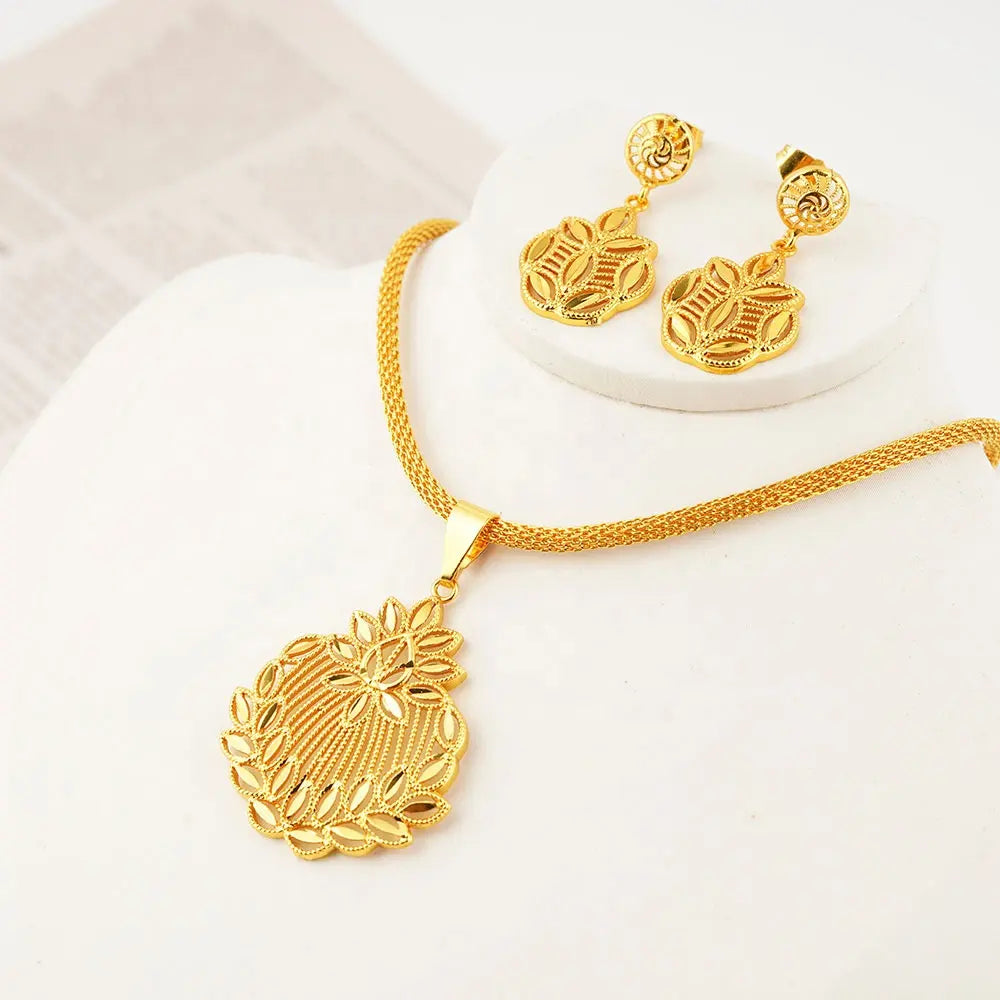 Imported Gold Plated Jewelry Set for girls Necklace & Earrings