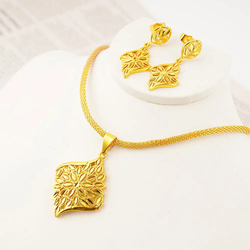 Imported Gold Plated Jewelry Set for girls Necklace & Earrings