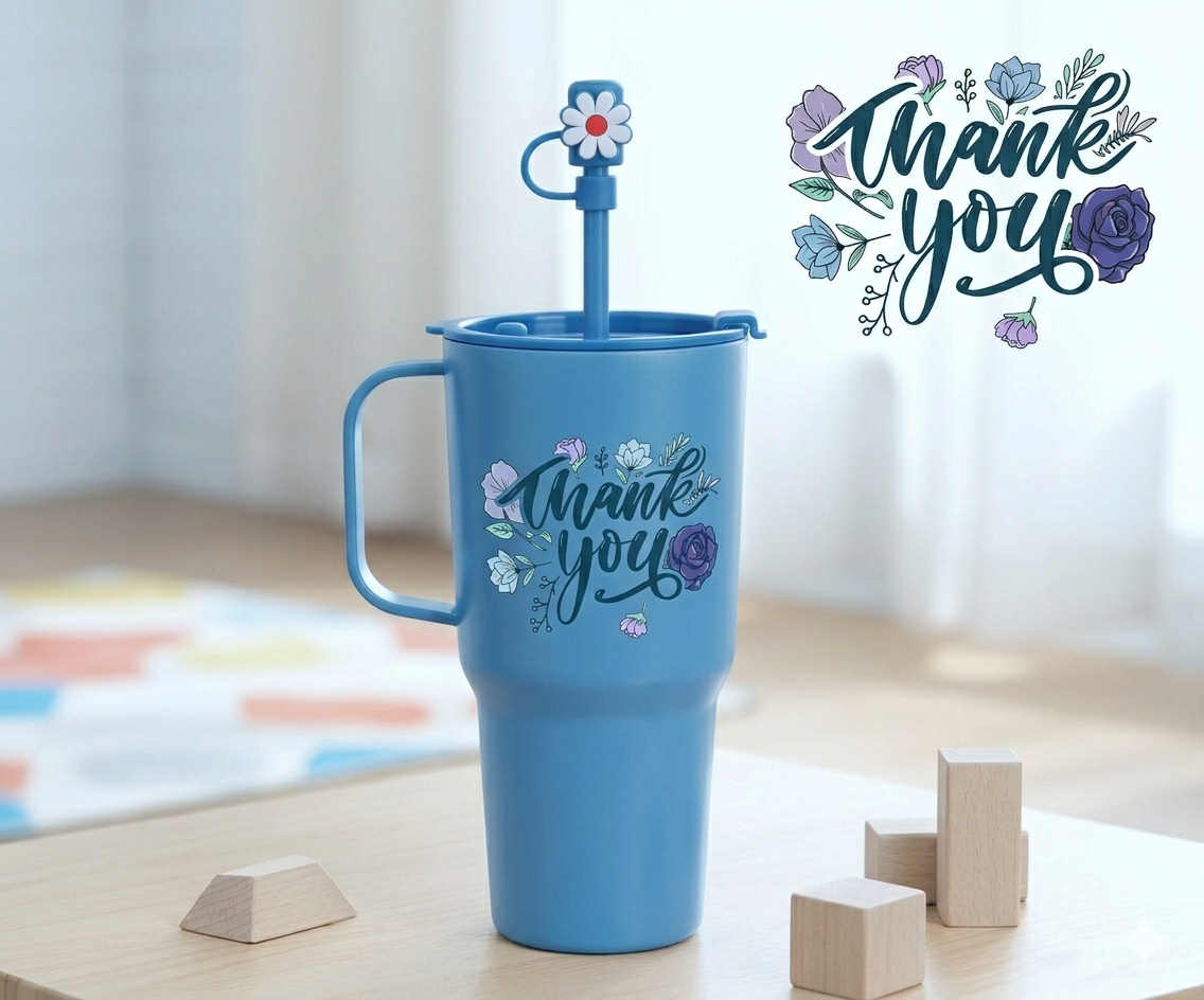 Sip & Drink Kids Tumbler with Straw & Handle