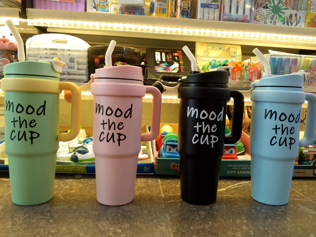 1200ml Stainless Steel Tumbler Water bottle with Handle & Straw for Hot & Cold Drinks