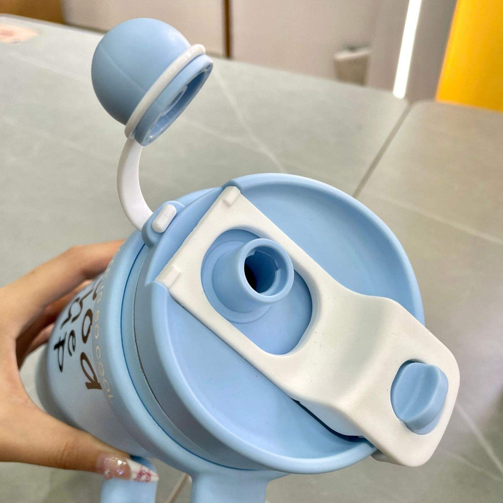 1200ml Stainless Steel Tumbler Water bottle with Handle & Straw for Hot & Cold Drinks