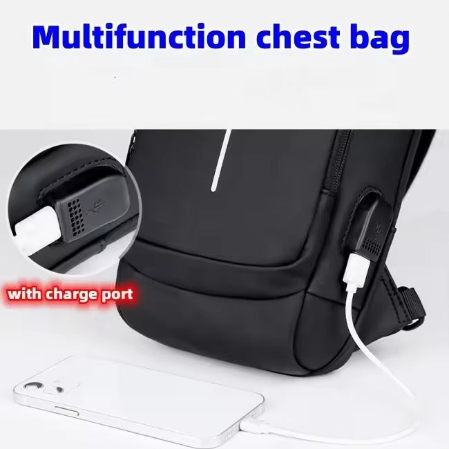 Anti Theft  Waterproof Cross Body Bag with USB Charging Port For Boys & Girls