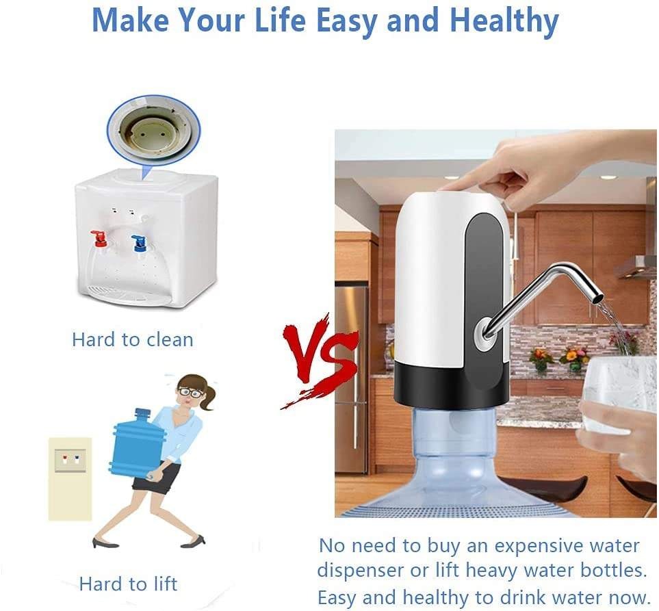 Imported USB Rechargeable Automatic Water Dispenser Pump with One-Touch Button