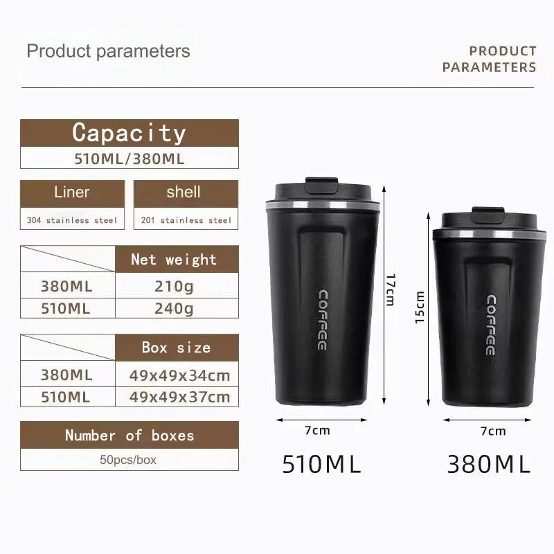 Stainless Insulated Coffee Cup 500 ml Mug With Smart Temperature Display Vacuum Flask