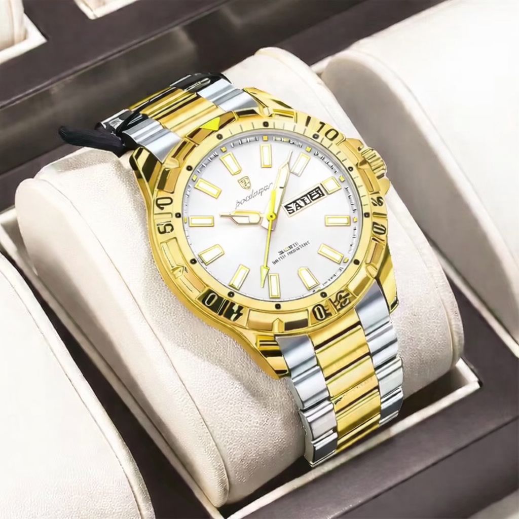 High Quality POEDAGAR Luxury Men’s Watch Waterproof Stainless Steel For Gents