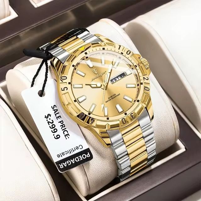 High Quality POEDAGAR Luxury Men’s Watch Waterproof Stainless Steel For Gents