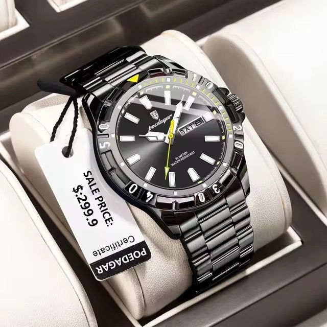 High Quality POEDAGAR Luxury Men’s Watch Waterproof Stainless Steel For Gents