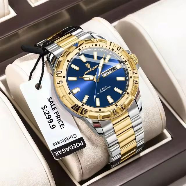 High Quality POEDAGAR Luxury Men’s Watch Waterproof Stainless Steel For Gents