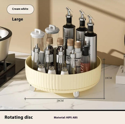 360° Rotating Makeup Organizer – Large Capacity Skincare Storage Tray