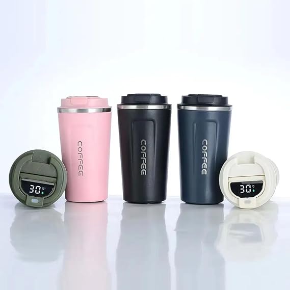Stainless Insulated Coffee Cup 500 ml Mug With Smart Temperature Display Vacuum Flask