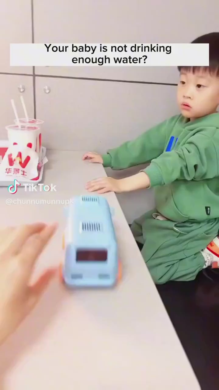 Cute Bus Shape Water Bottle for Kids with 400ml Portable Leak-Proof For School Kids